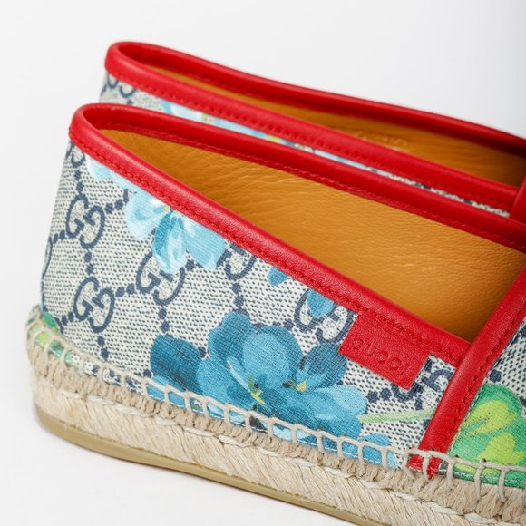 *SOLD* Gucci GG Supreme Canvas Blue Blooms Espadrilles - Picture 7 of 10